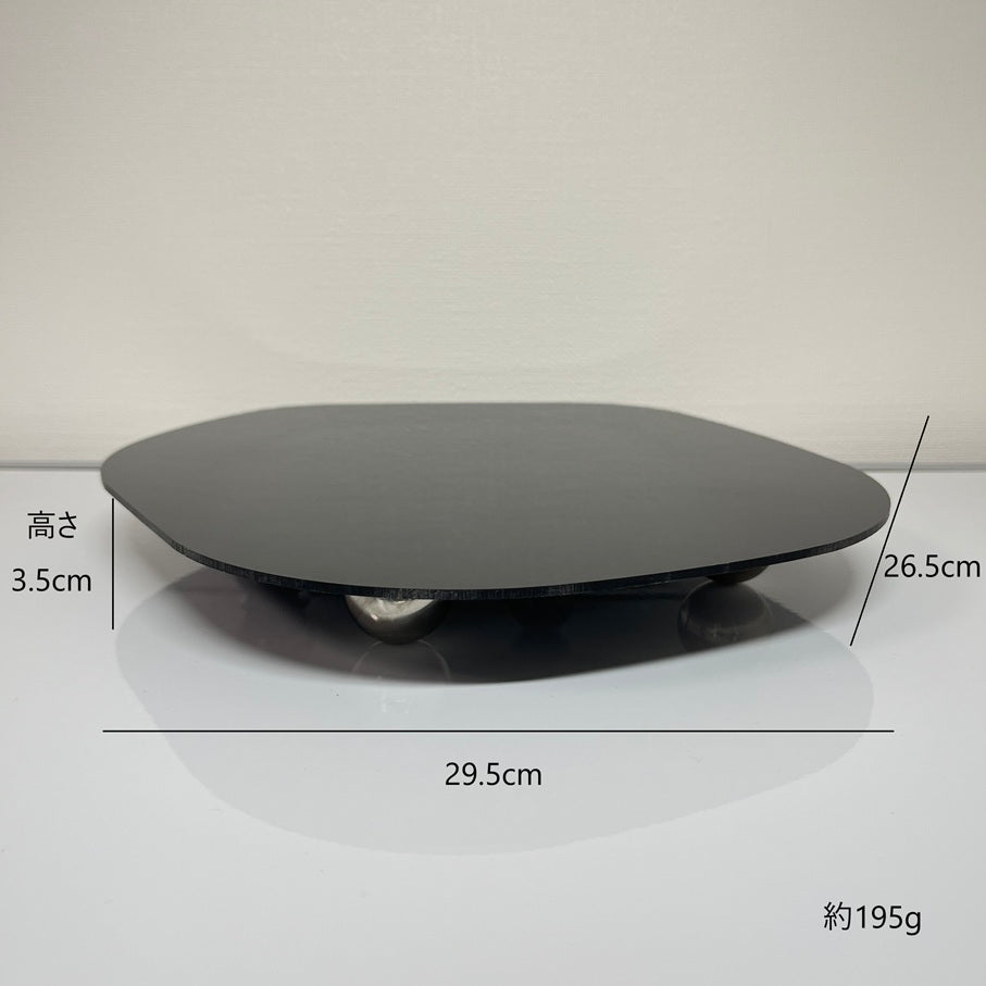シルバー丸脚付きアクセサリートレイ TRA-0005