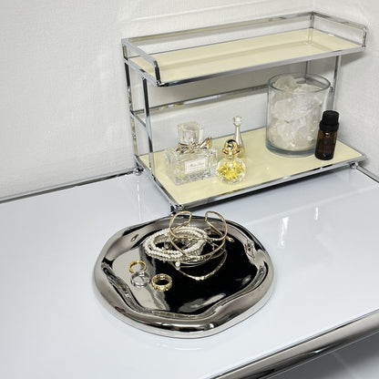 【予約注文：到着目安 3～4週間】シルバーラウンドトレイ TRA-0002