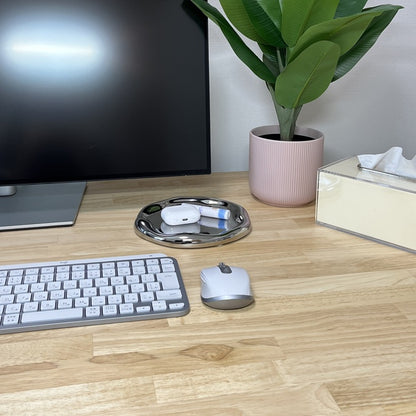 【予約注文：到着目安 3～4週間】シルバーラウンドトレイ TRA-0002