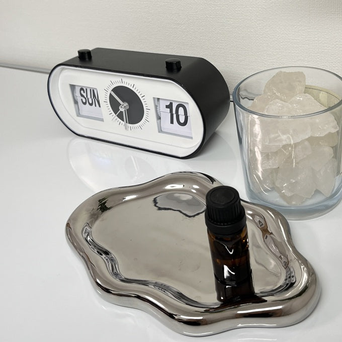 カレンダー付きレトロ置き時計 CLO-0003