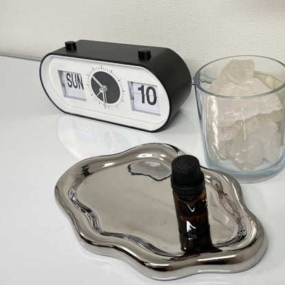 カレンダー付きレトロ置き時計 CLO-0003