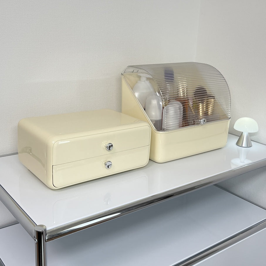 引き出し2段収納・蓋付き収納ケース STR-0002・STR-0003