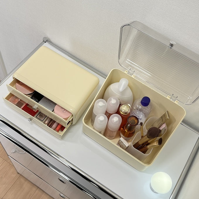 引き出し2段収納・蓋付き収納ケース STR-0002・STR-0003