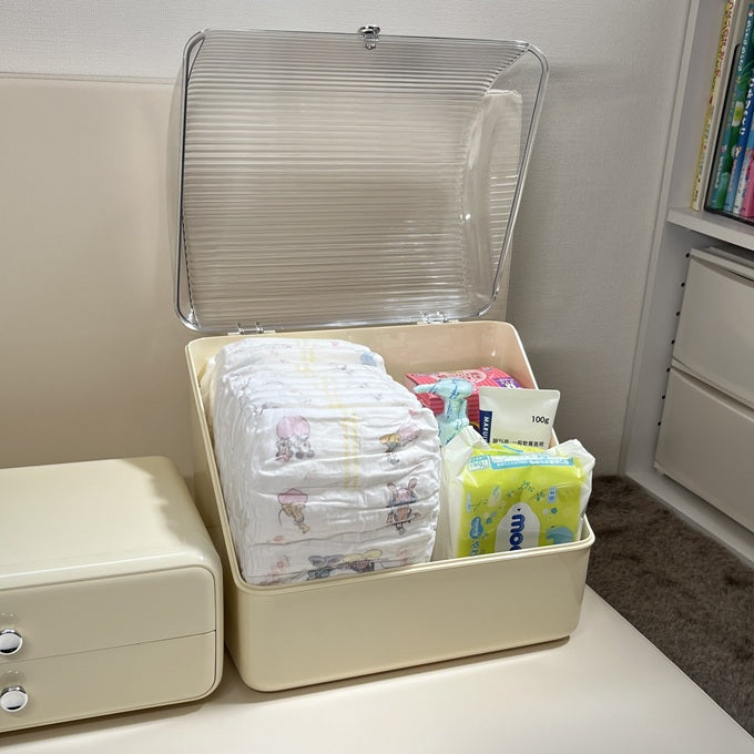 引き出し2段収納・蓋付き収納ケース STR-0002・STR-0003