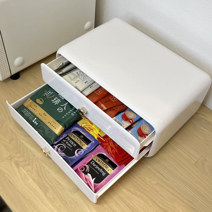 引き出し2段収納・蓋付き収納ケース STR-0002・STR-0003