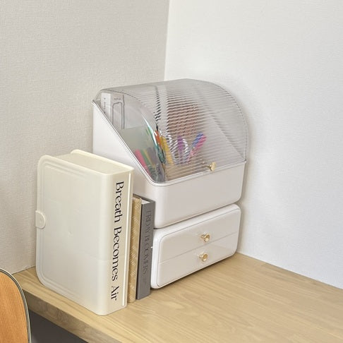 引き出し2段収納・蓋付き収納ケース STR-0002・STR-0003