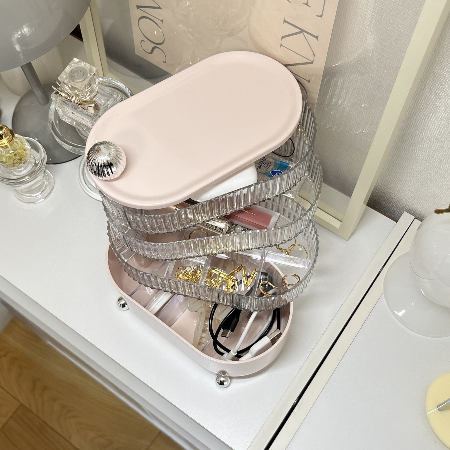 回転式4段卓上収納 STR-0014