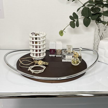 ステンレスフレーム付きウッドトレイ TRA-0003