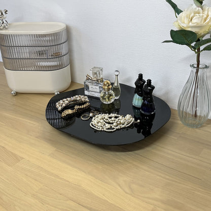 シルバー丸脚付きアクセサリートレイ TRA-0005