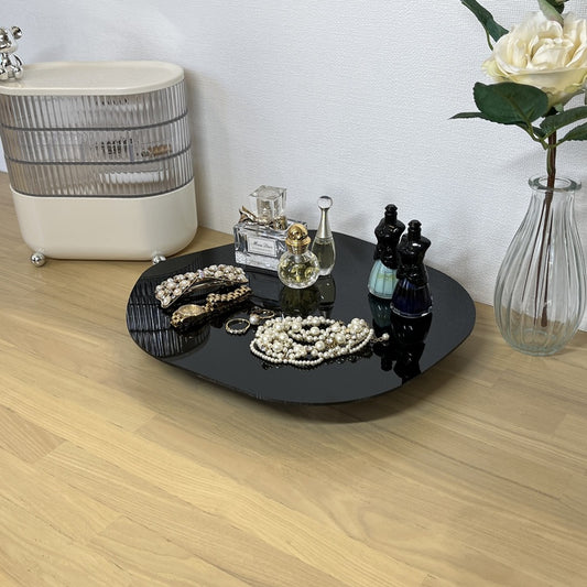 シルバー丸脚付きアクセサリートレイ TRA-0005