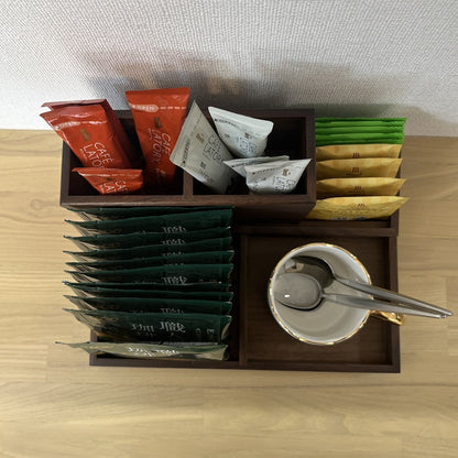 木製マルチ収納スタンド STA-0004