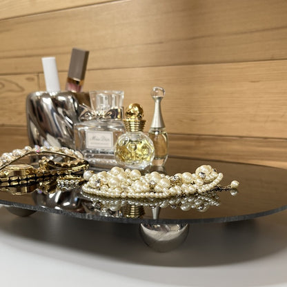 シルバー丸脚付きアクセサリートレイ TRA-0005