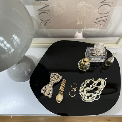 シルバー丸脚付きアクセサリートレイ TRA-0005