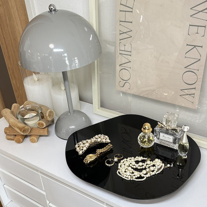 シルバー丸脚付きアクセサリートレイ TRA-0005