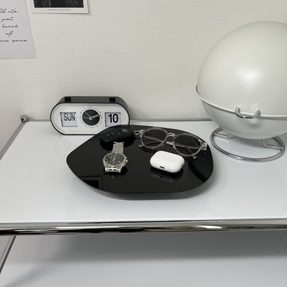 シルバー丸脚付きアクセサリートレイ TRA-0005