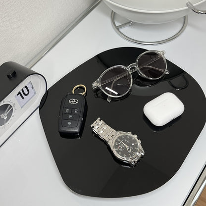 シルバー丸脚付きアクセサリートレイ TRA-0005