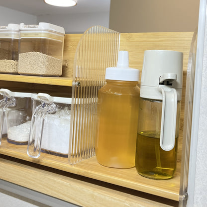 【予約注文：到着目安 2週間】クリア x ウッド ディスプレイ棚 STR-0008