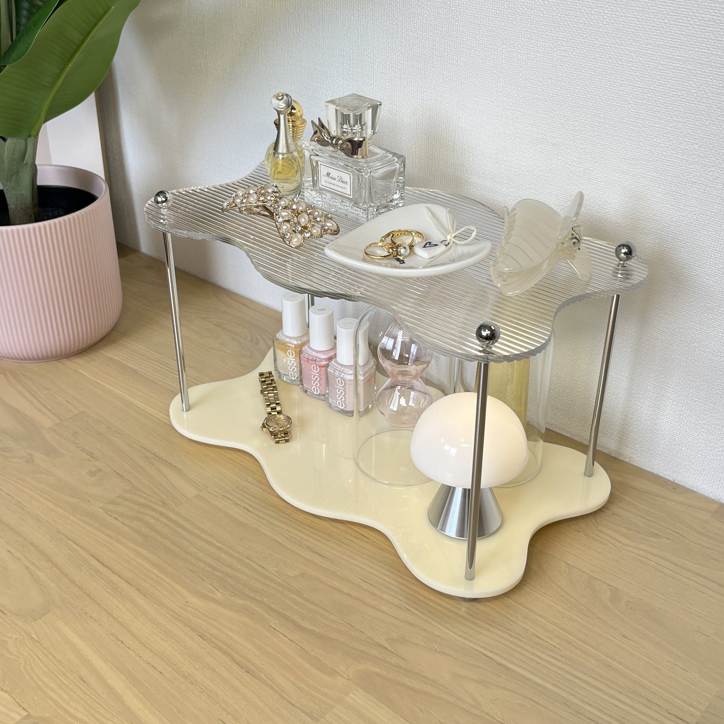 ウェーブ2段ディスプレイラック STR-0011