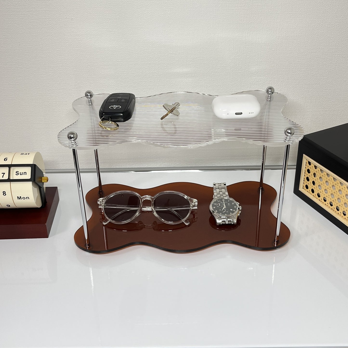 ウェーブ2段ディスプレイラック STR-0011