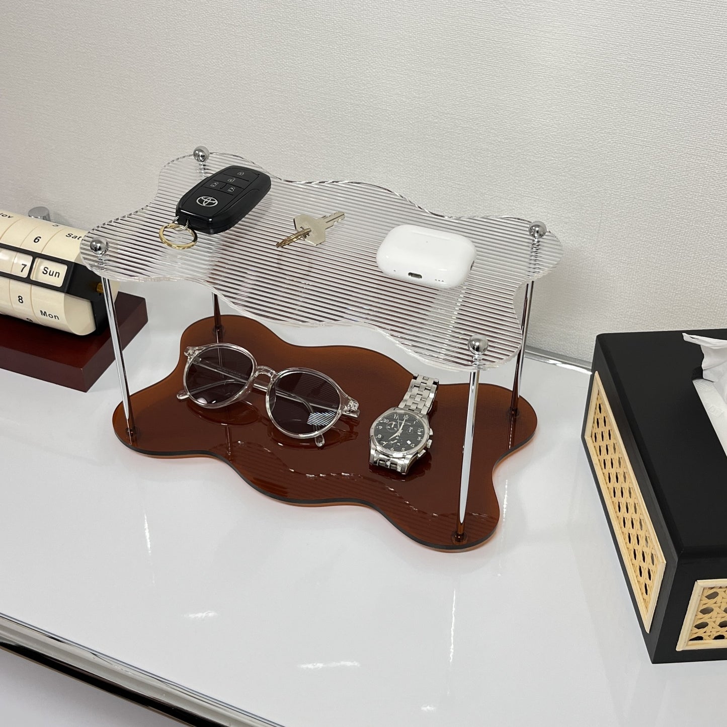 ウェーブ2段ディスプレイラック STR-0011