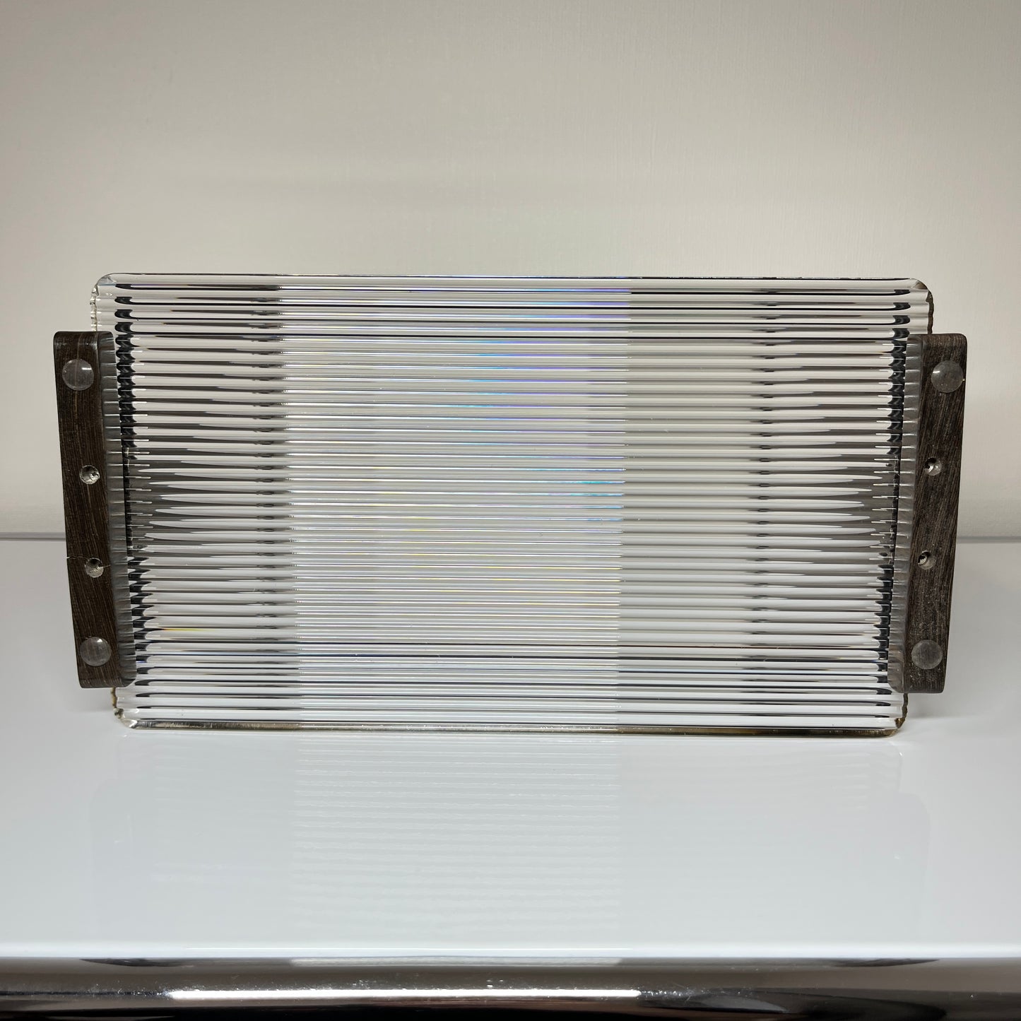 【予約注文：到着目安 2週間】アクリル×ウッド 2段ディスプレイラック STR-0006