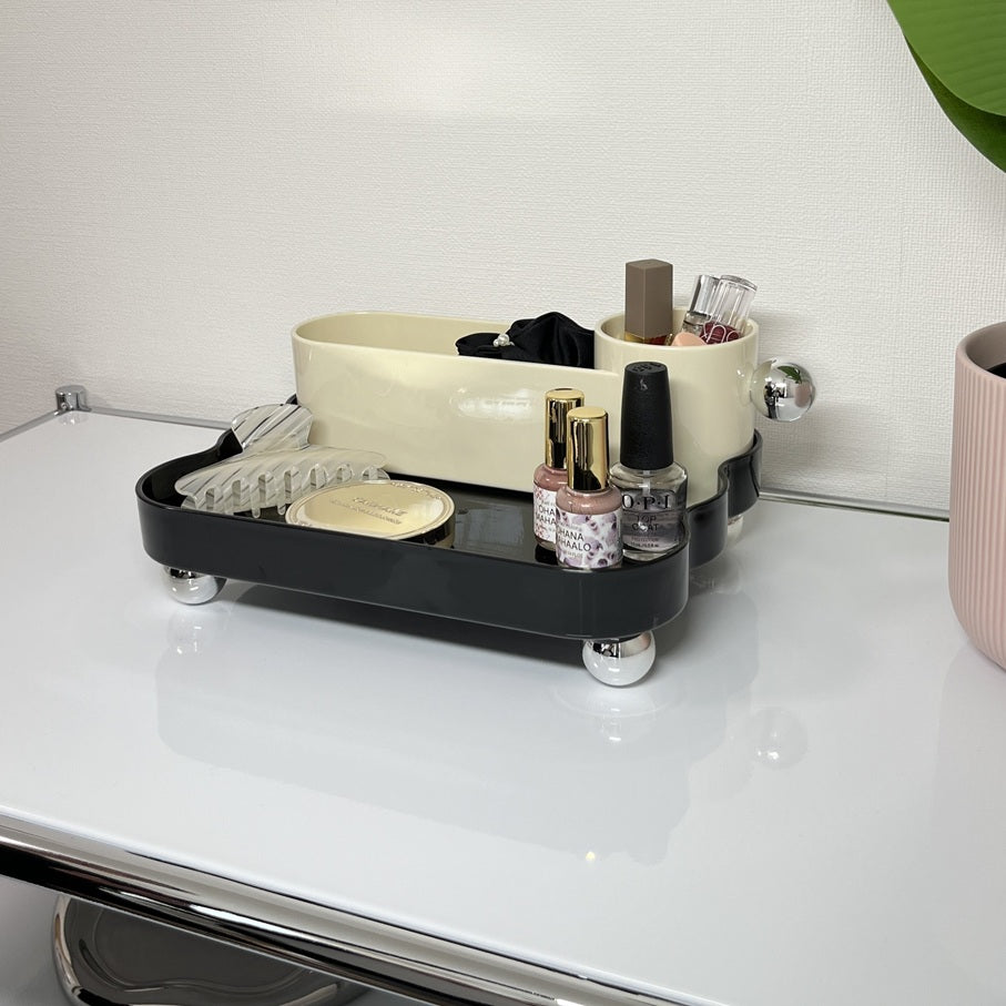 2Wayシルバー脚付き収納トレイSTR-0009