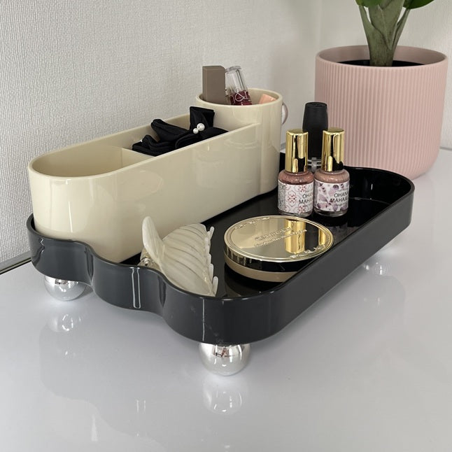 2Wayシルバー脚付き収納トレイSTR-0009