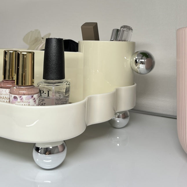 2Wayシルバー脚付き収納トレイSTR-0009