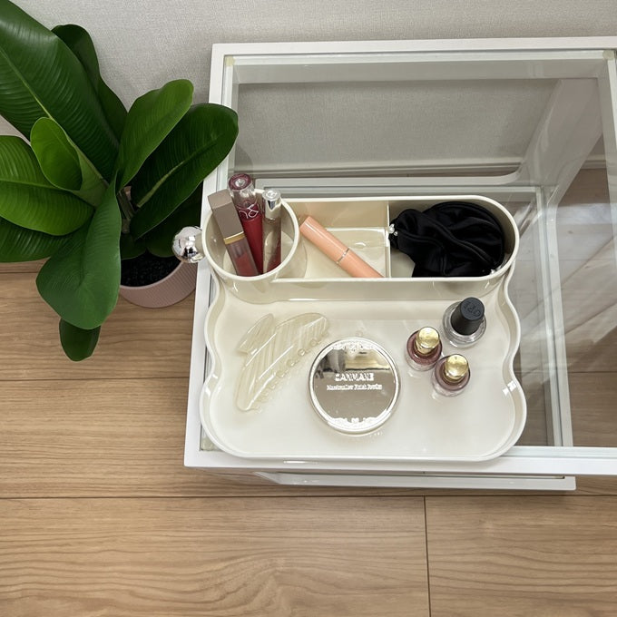 2Wayシルバー脚付き収納トレイSTR-0009